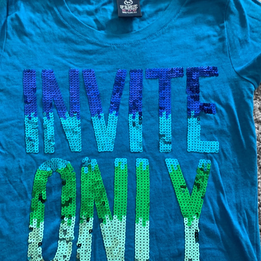 Like new sequins T-shirt - super cute! Victoria’s Secret PINK